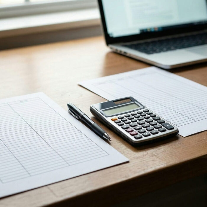 Commission vs spread forex accounts compared side by side on two printed cost sheets