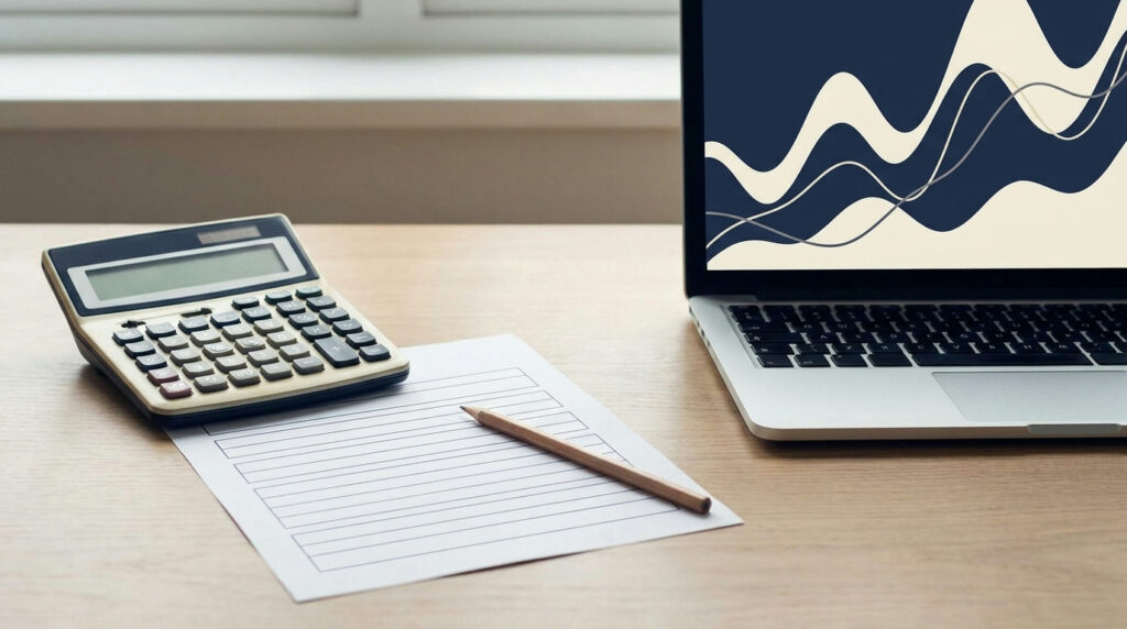 Calculate position size in forex using a worksheet, calculator and notebook